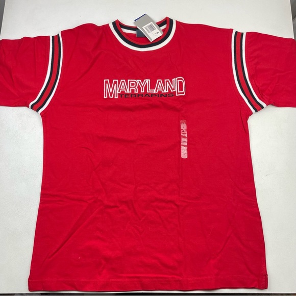 Vintage Maryland Terrapins Embroidered T-Shirt Men’s Size Large New - Picture 1 of 5